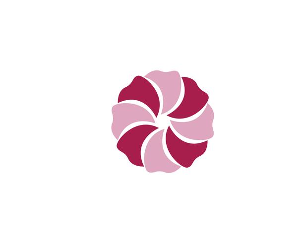 Ilustración de diseño de flores de icono de plumeria de belleza vector