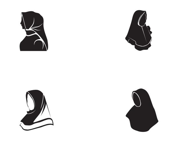 hijab vector negro