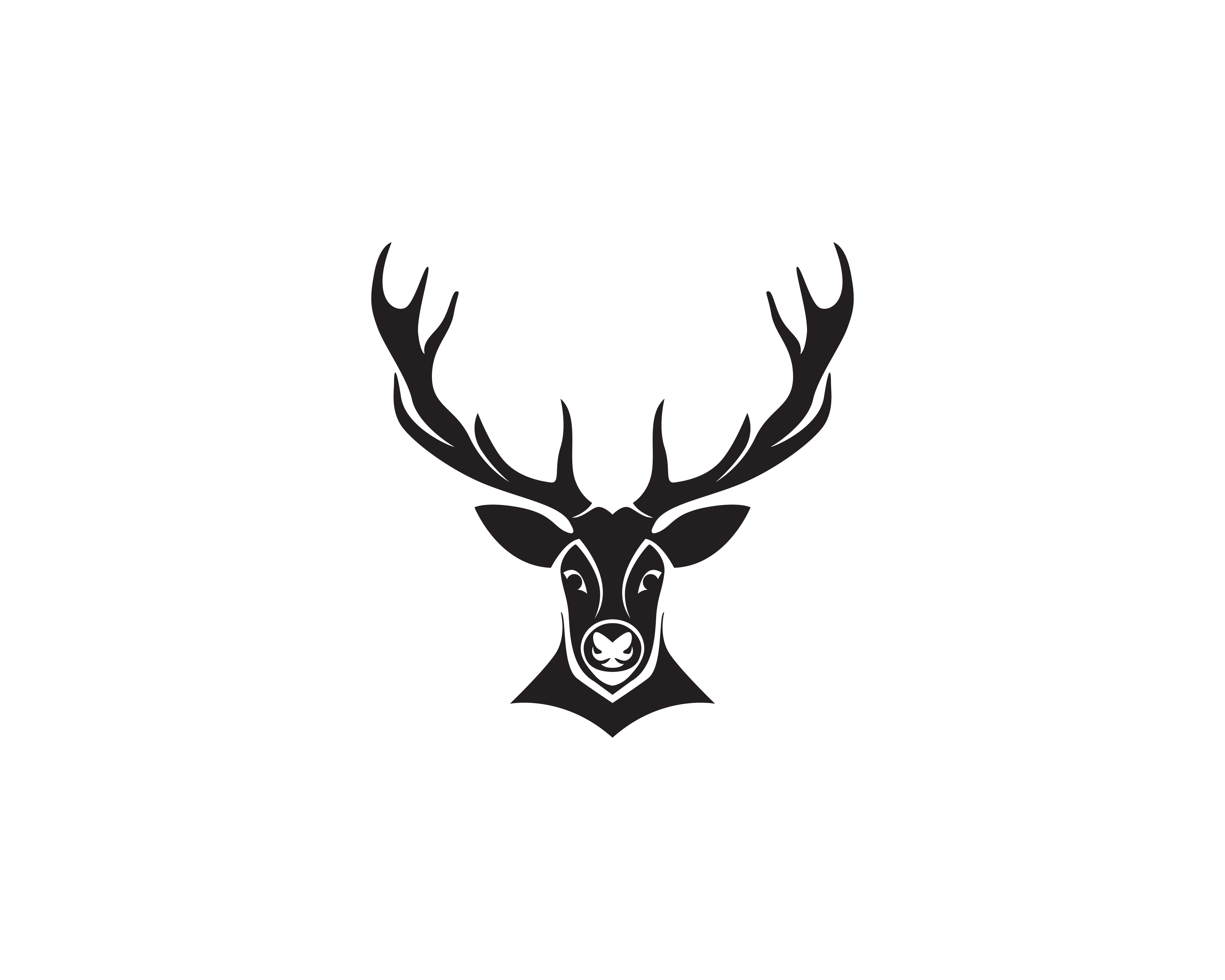 Deer Head Skull Logos