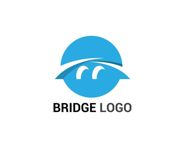 Bridge logo and symbol vector template building