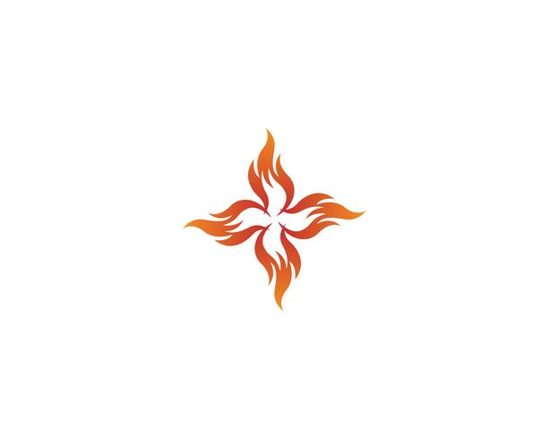 Logo de icono de vector de fuego