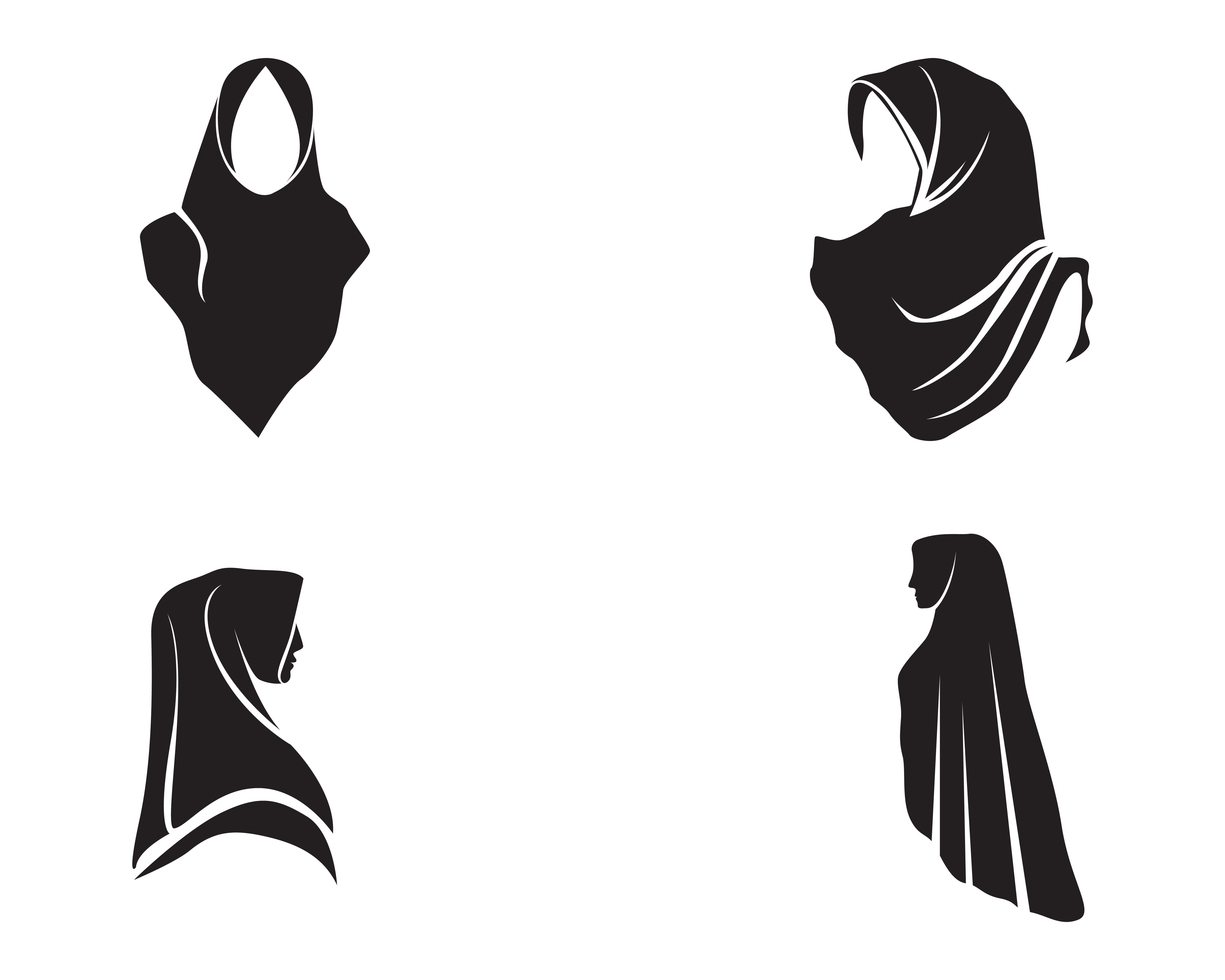 hijab vector black logo Download Free Vectors Clipart 