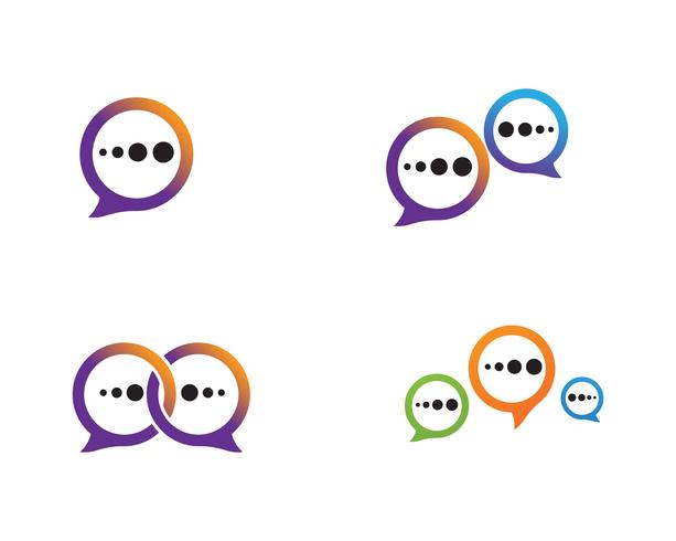 Speech bubble icon Logo template vector illustration