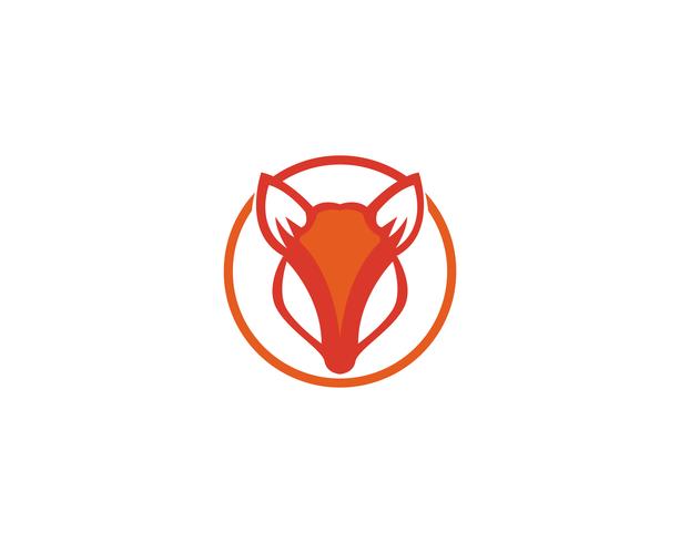 Fox logo vector template illustrator