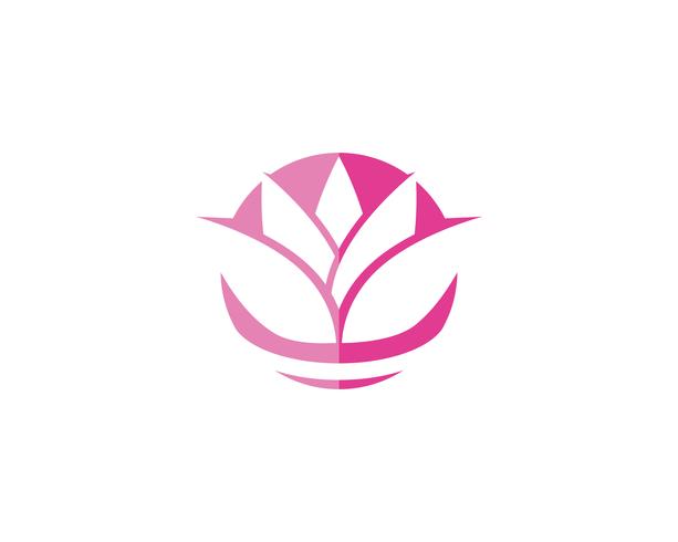 Ejemplo del diseño de las flores del icono del loto de la belleza vector