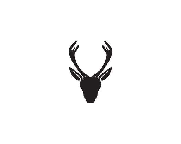 Deer head vector logo negro