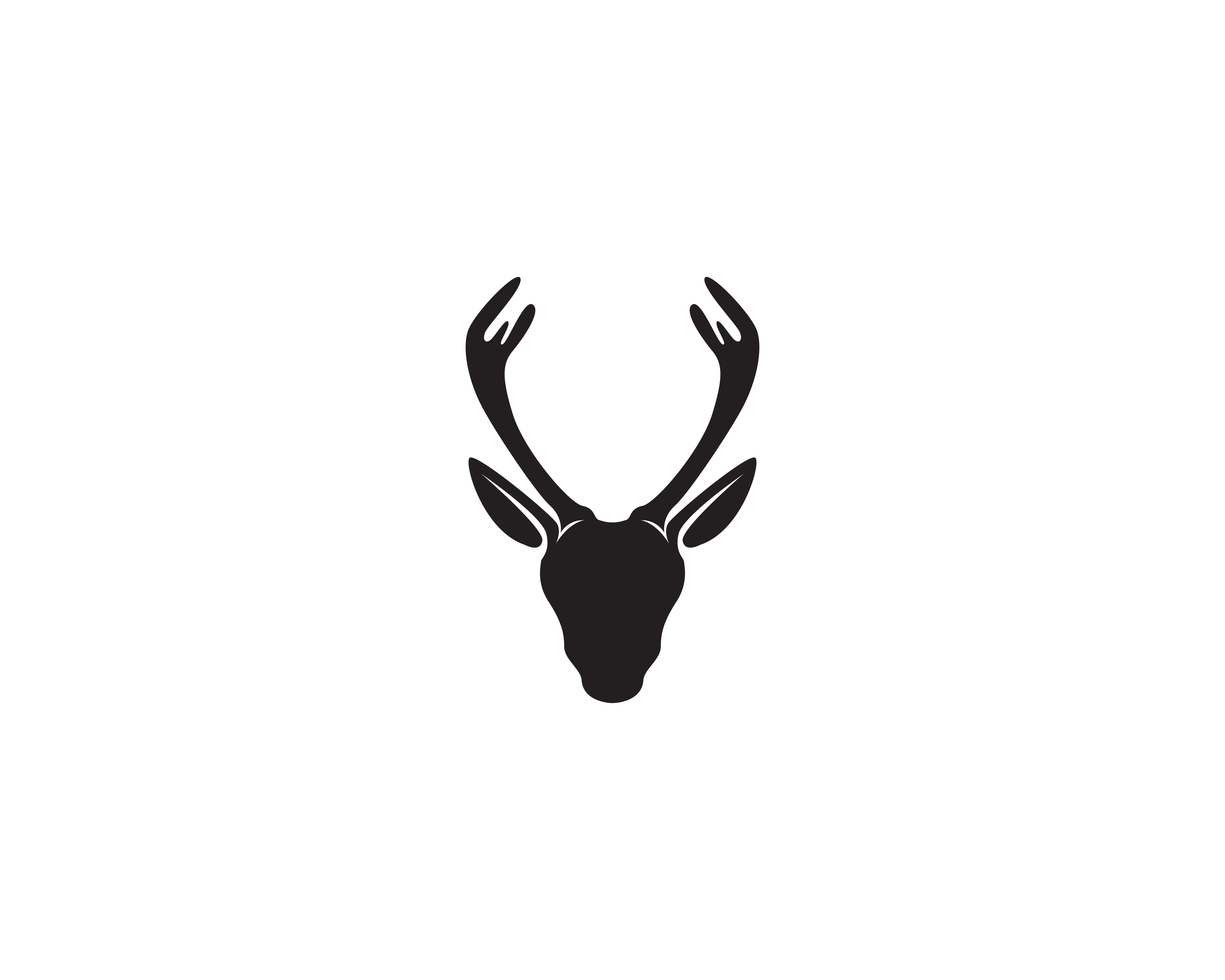 Deer Head Skull Logos