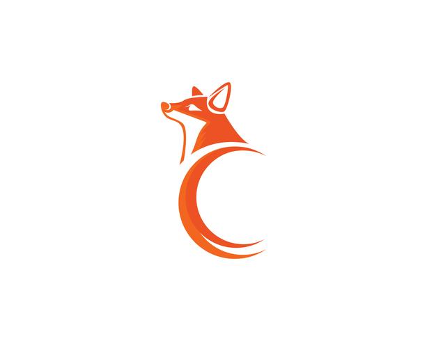 Fox logo vector template illustrator