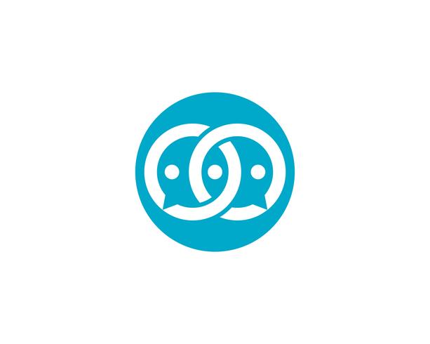 Bubble chat logo vector