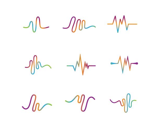 sound wave ilustration logo vector icon