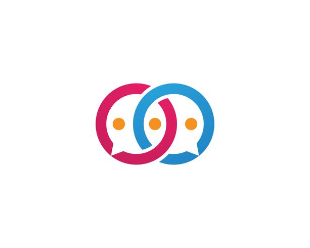 Burbuja chat logo vector