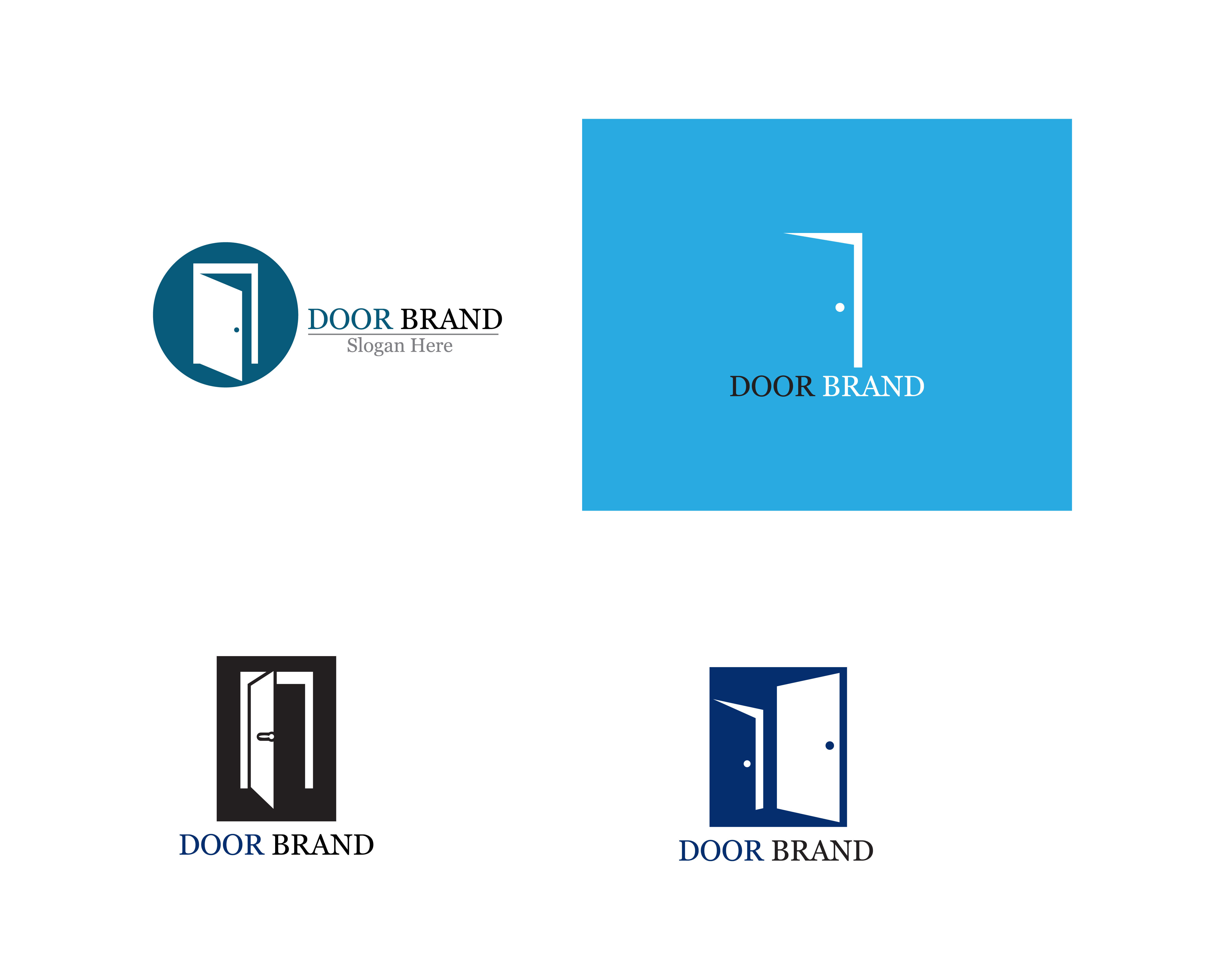 door logo vector template illustration 626797 Vector Art at Vecteezy