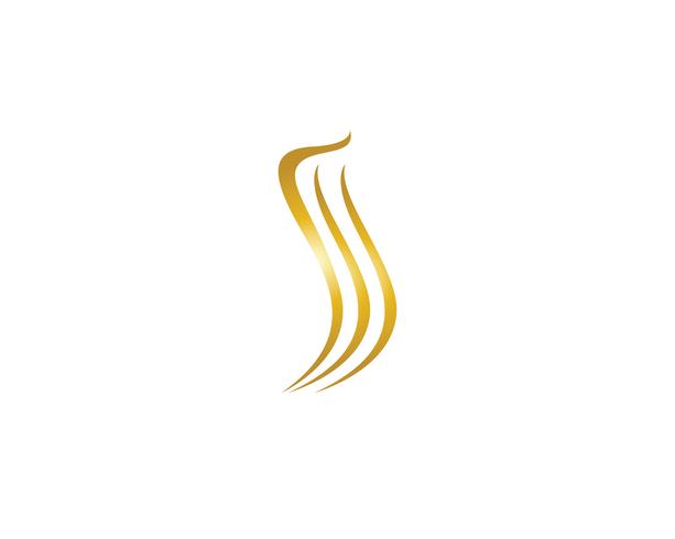 Hair wave logo vector ion template illustrations