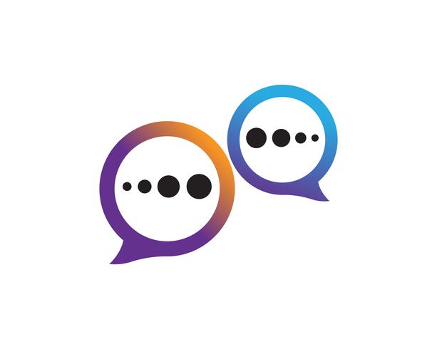 Speech bubble icon Logo template vector illustration