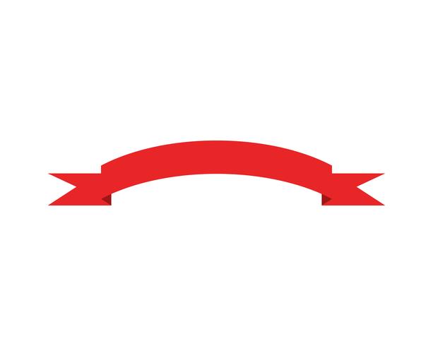 Flat vector ribbons banners flat isolated on white 