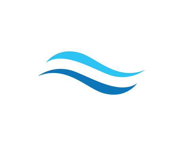 wave water logo beach blue vector