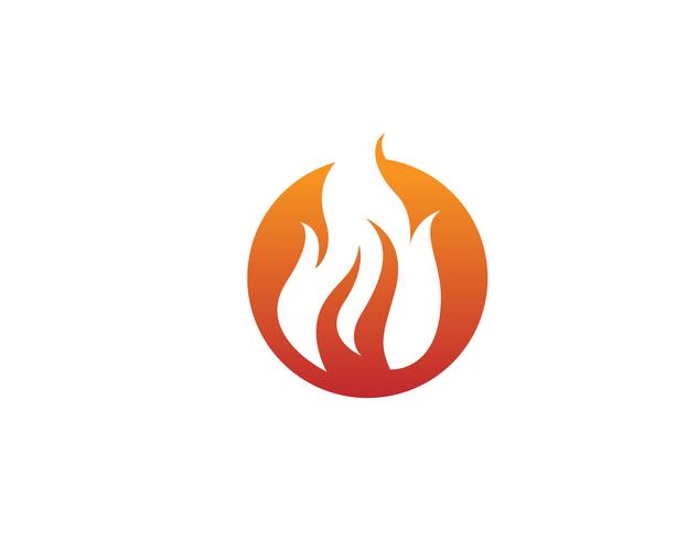 Logo de icono de vector de fuego