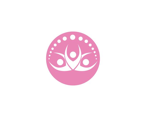 Yoga health logo vector template