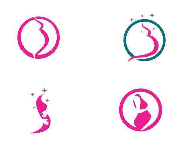 Pregnant logo template vector icon illustration 