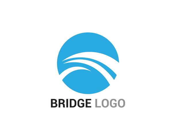 Bridge logo and symbol vector template building