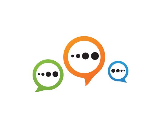 Speech bubble icon Logo template vector illustration