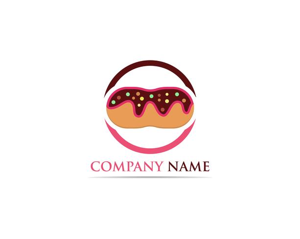 Donuts logo vector template illustration