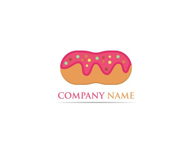 Ilustración de plantilla de vector logo de Donuts