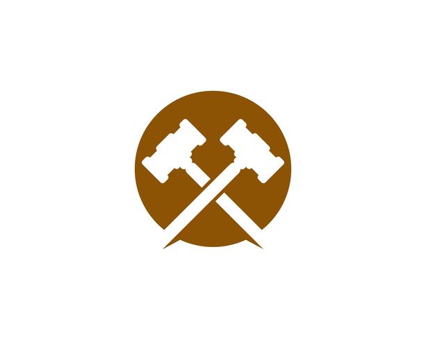 Hammer court Vector icon design illustration 