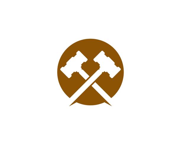 Hammer court Vector icon design illustration 