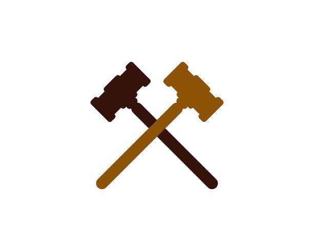 Hammer court Vector icon design illustration 