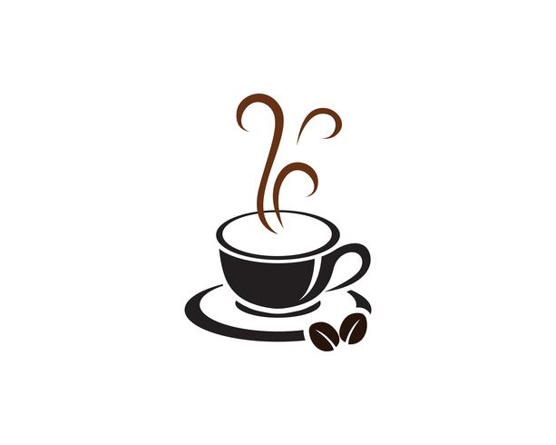 Taza de café Logo plantilla vector icono