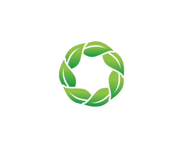 Vector logo de hoja verde