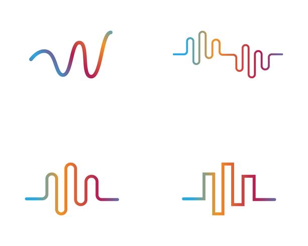 sound wave ilustrations vector