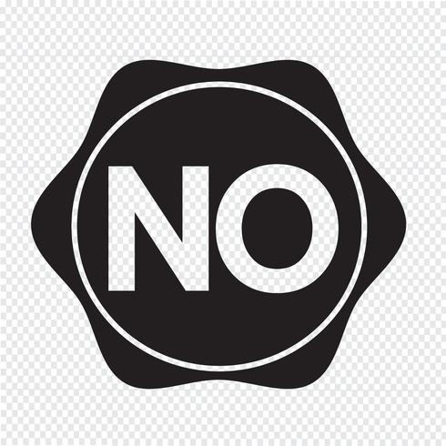 no button  symbol sign vector