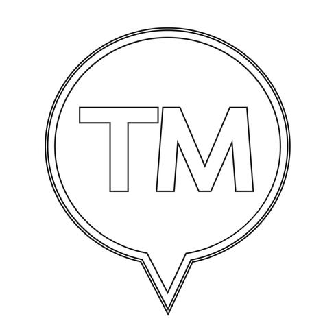 trademark button  symbol sign vector