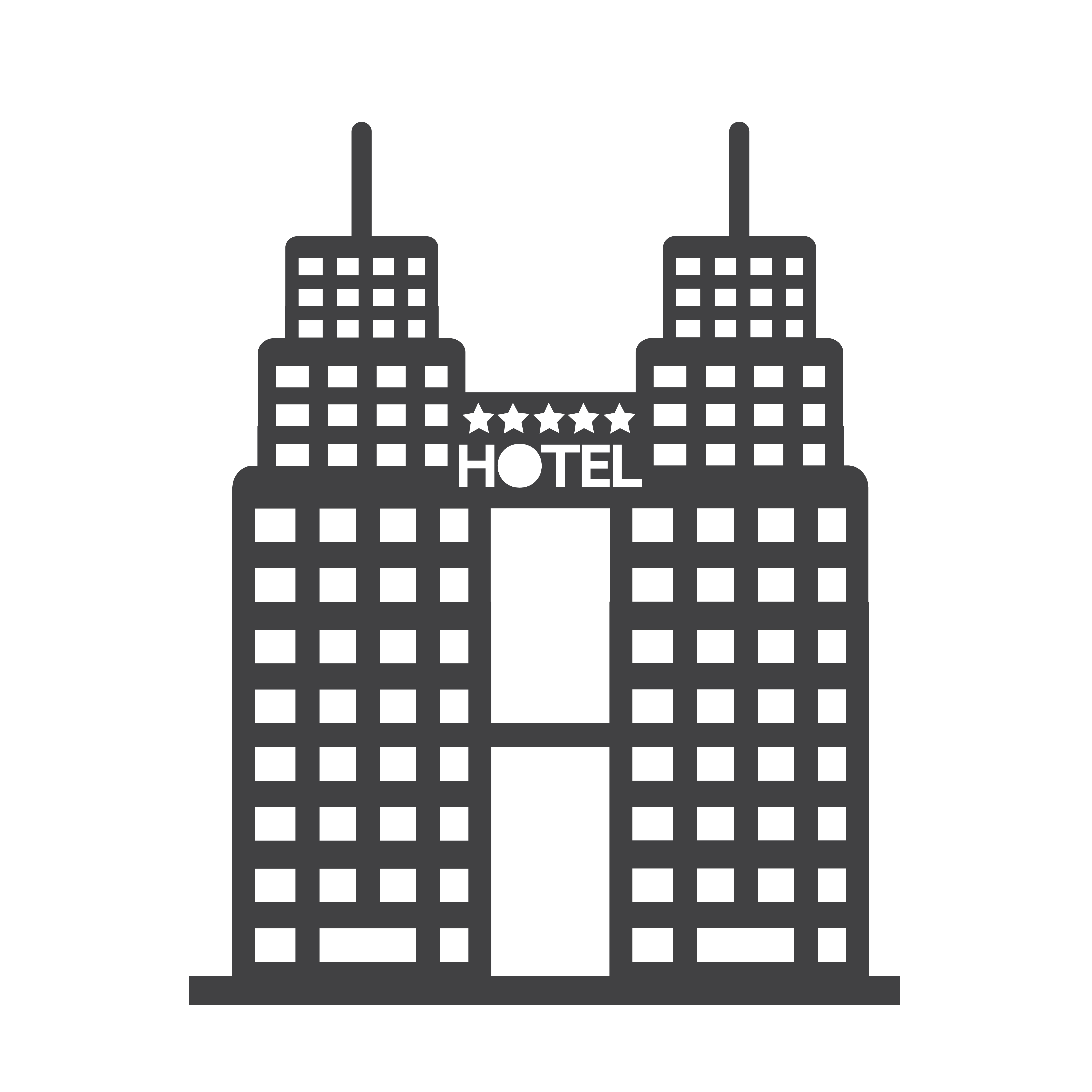 Hotel Icon symbol sign 627217 Vector Art at Vecteezy