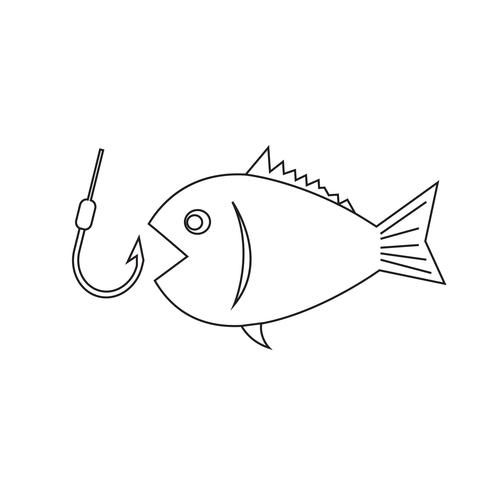 Icono de pesca símbolo signo vector