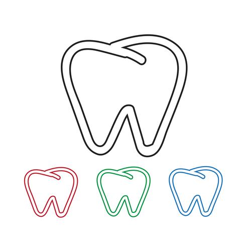 Tooth Icon  symbol sign vector