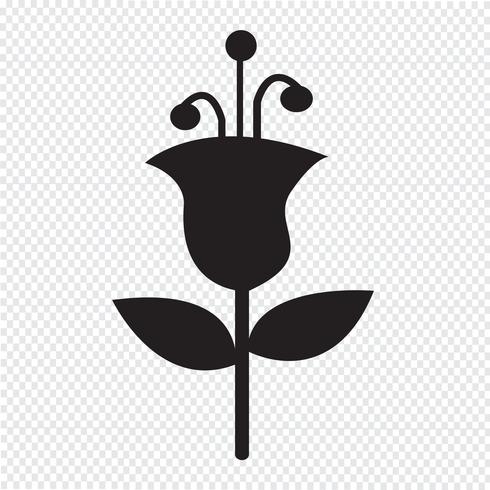 Icono de la flor símbolo de signo vector