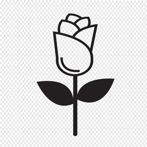 rose icon  symbol sign vector