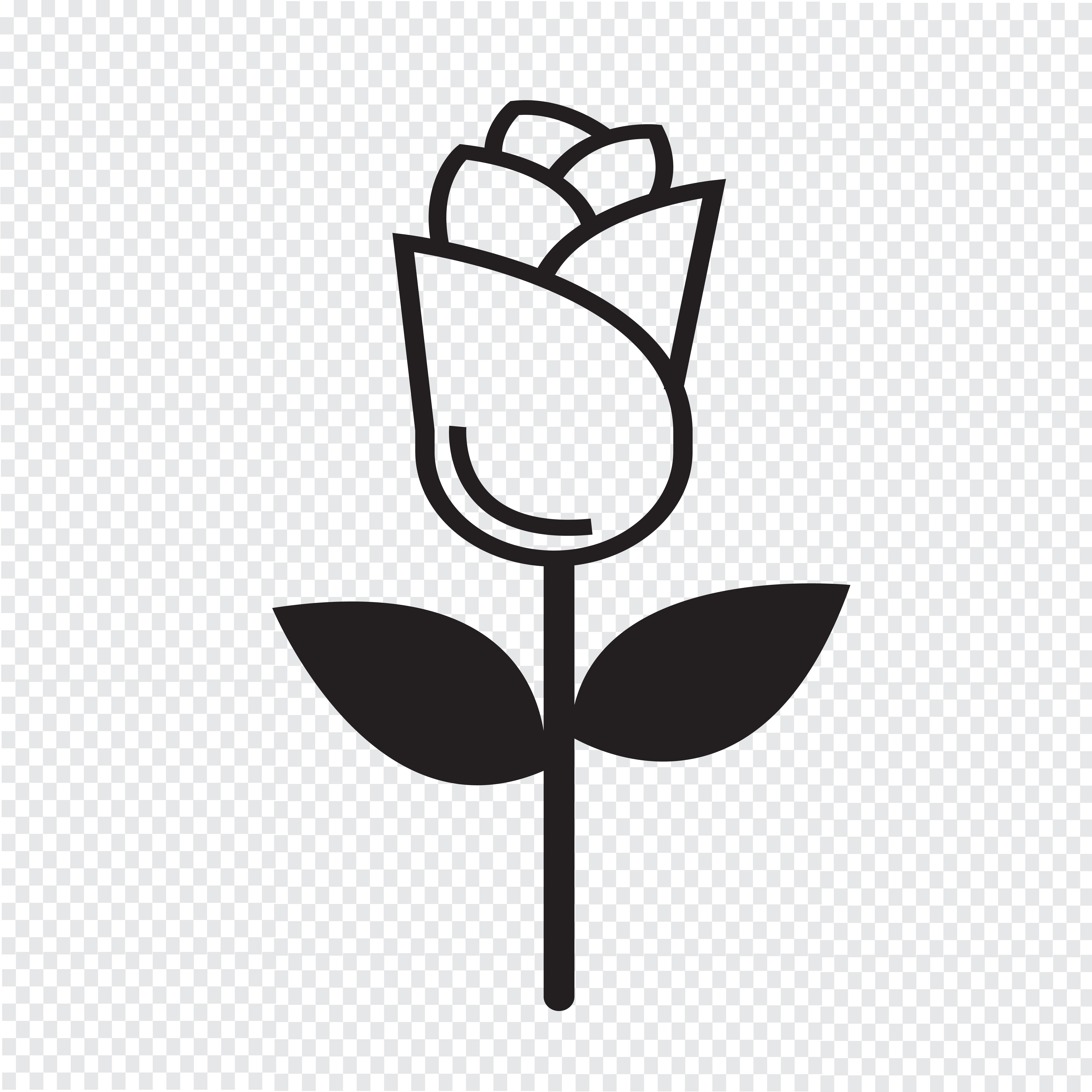 rose icon symbol sign 627345 Vector Art at Vecteezy