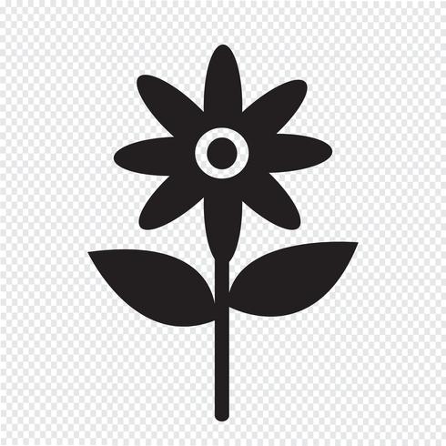 Icono de la flor símbolo de signo vector