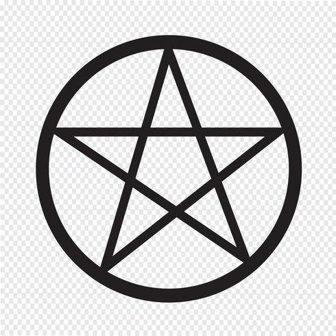 Pentagrama icono símbolo signo vector