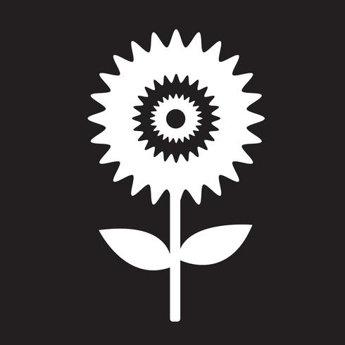 Icono de la flor símbolo de signo vector