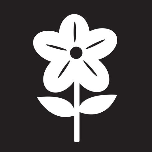 Icono de la flor símbolo de signo vector