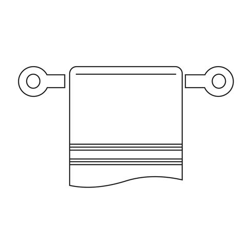 icono de toalla símbolo de signo vector