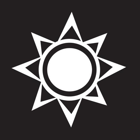 Icono de sol símbolo de signo vector