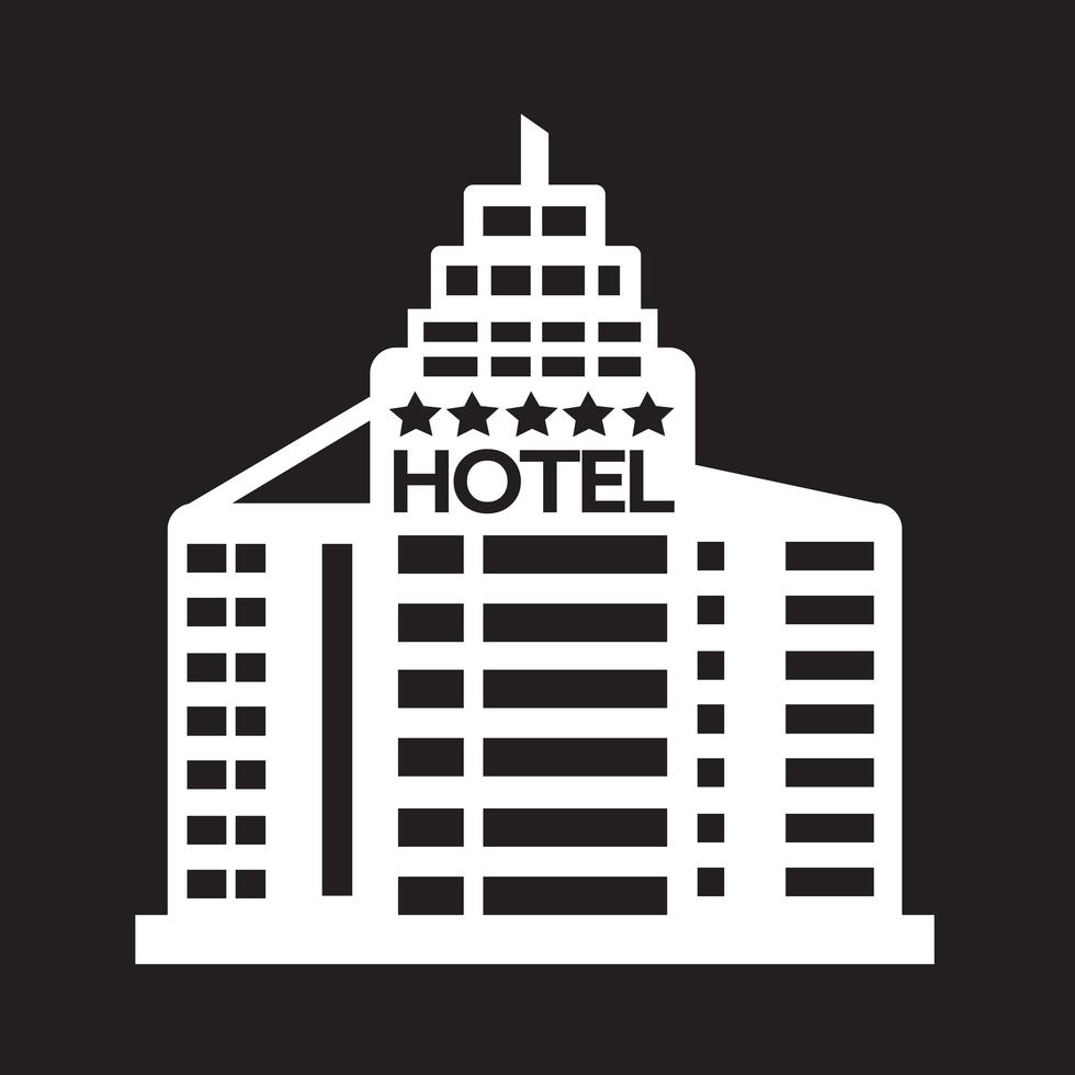 Hotel Icon symbol sign 627523 Vector Art at Vecteezy