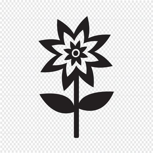 Icono de la flor símbolo de signo vector