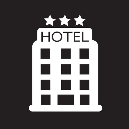 icono de hotel símbolo signo vector